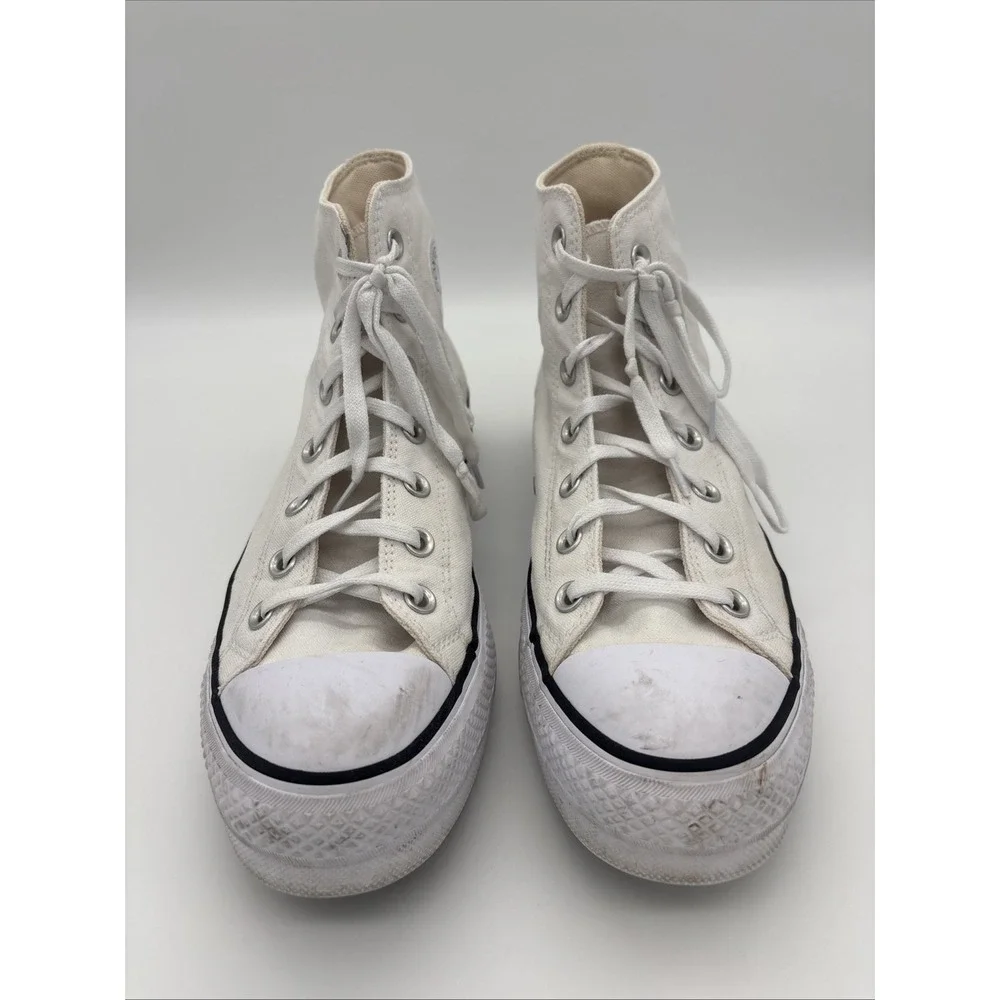Converse Chuck Taylor All Star Platform High Top White Lace-Up Sneaker 560846F